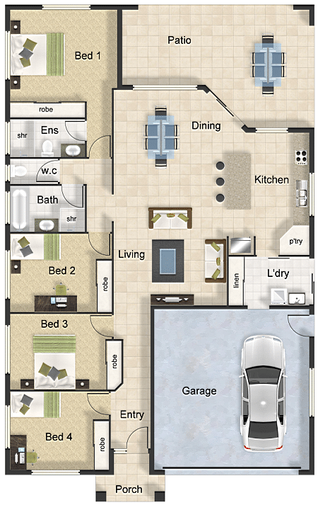 Novelli Floor Plan — Home Design in Cairns, QLD