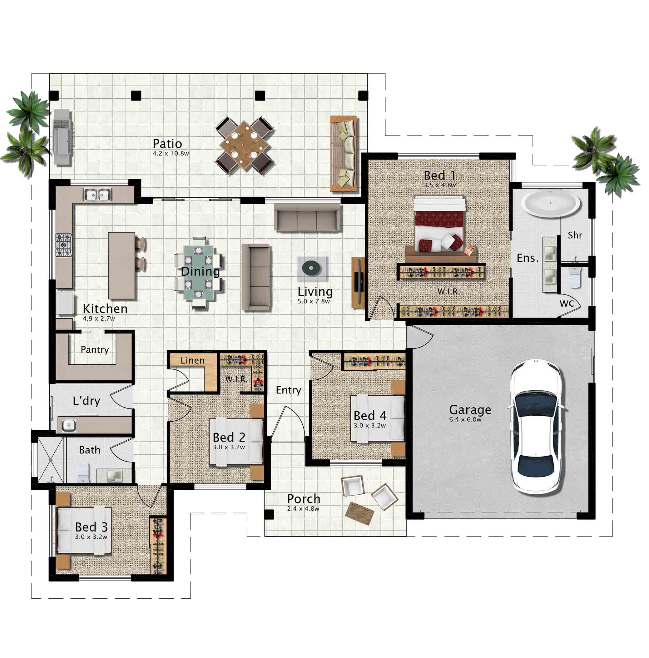Bellenden 265 Colour Plan — Home Designs in Gordonvale, QLD