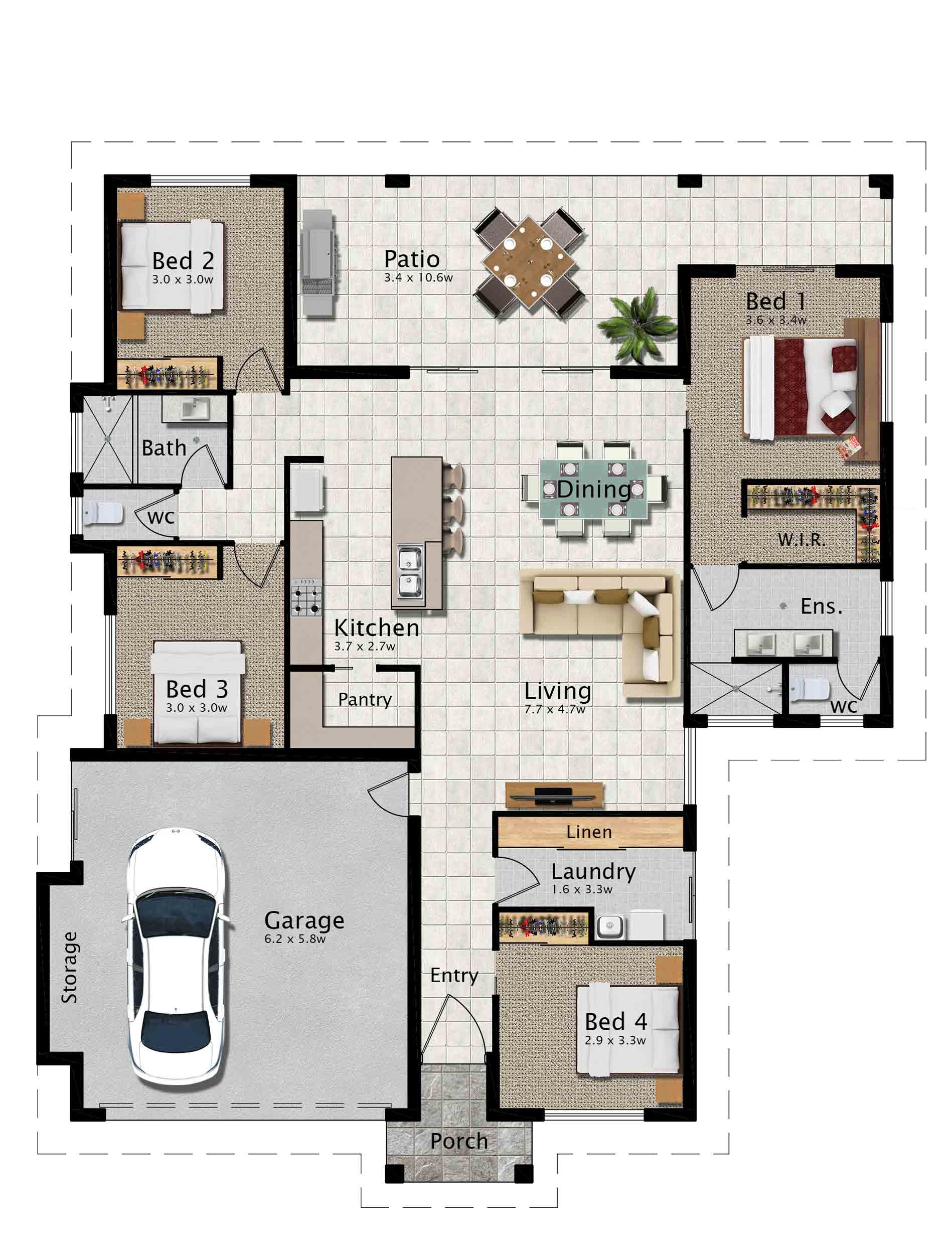 Bulimba 221 Colour Plan — Home Designs in Gordonvale, QLD