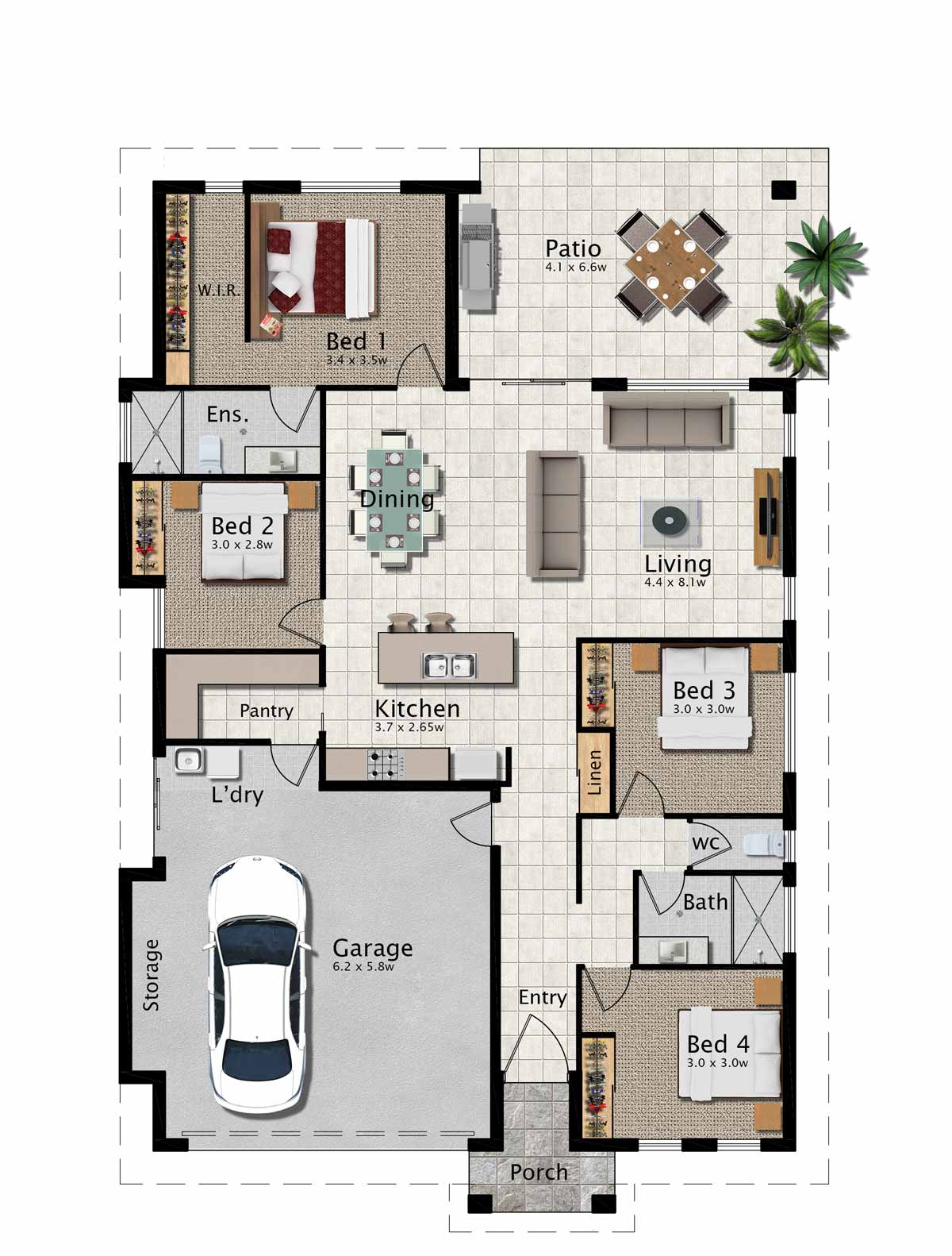 Hastie 209 Colour Plan — Home Designs in Gordonvale, QLD